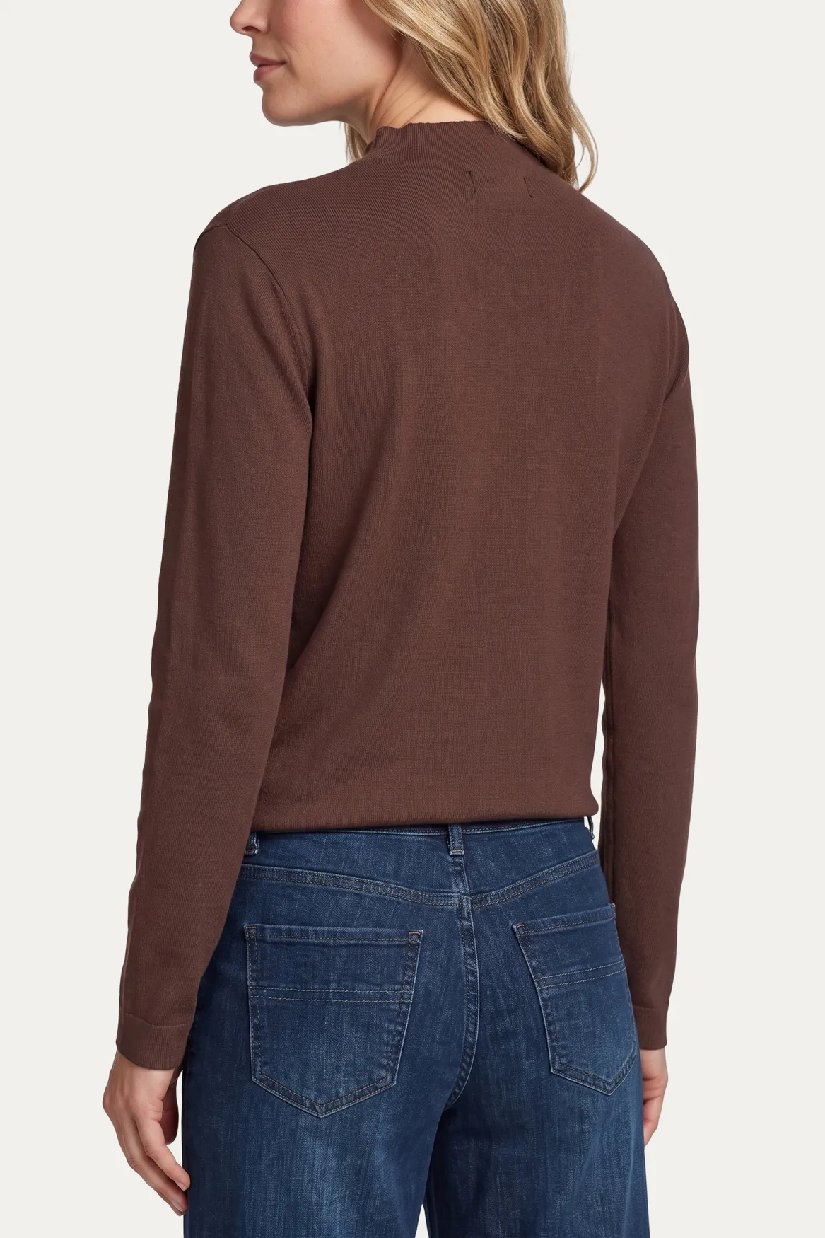 G-maxx Willaine Knit Top Cappuccino, gebreide dames top in cappuccinokleur